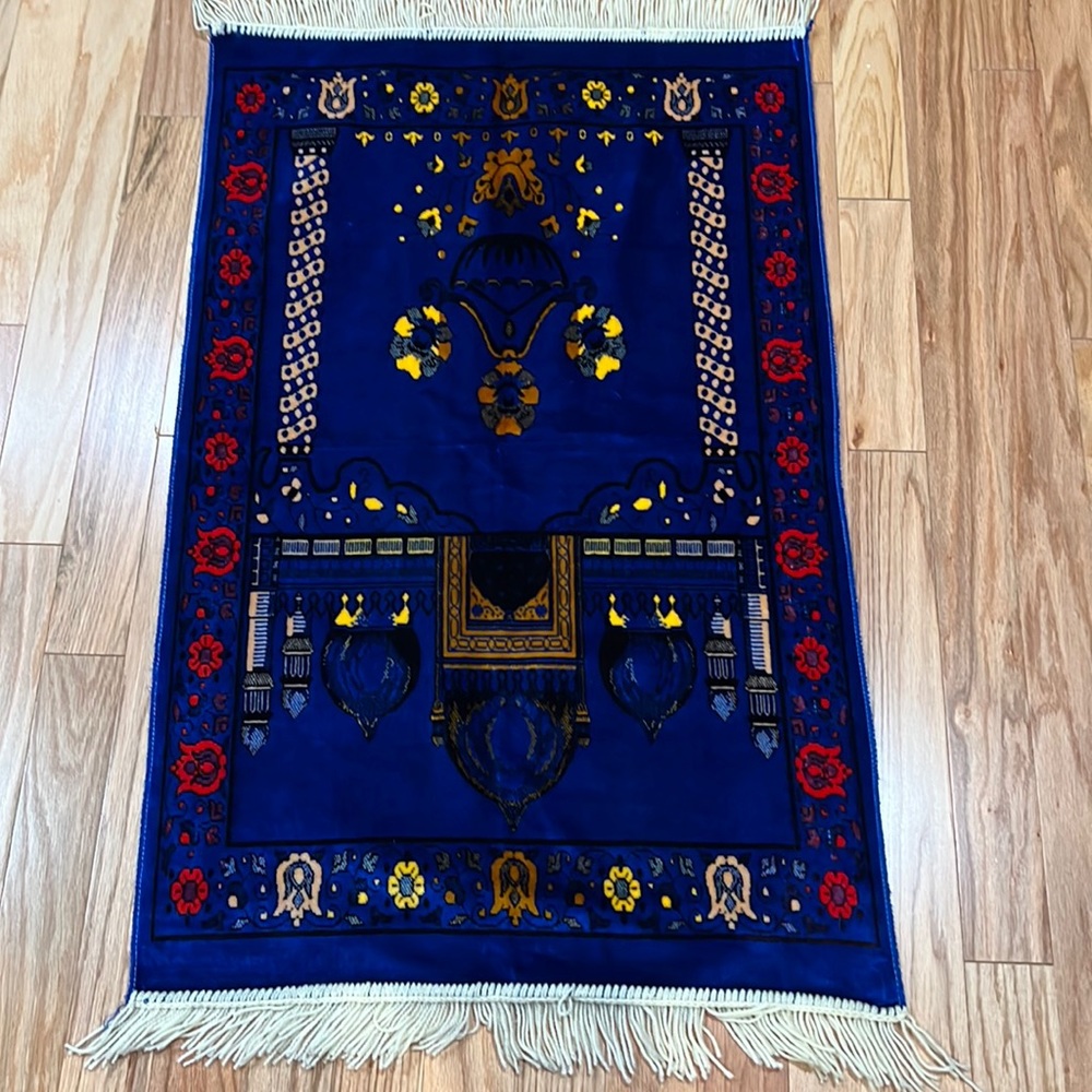 Turkish velvet prayer rug